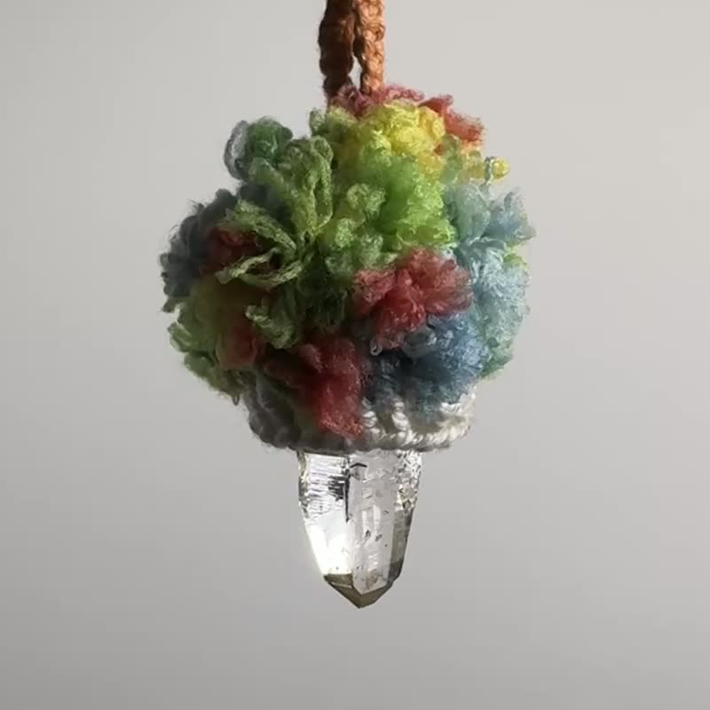 西藏水晶/編織手工項鏈 - 項鍊 - 棉．麻 