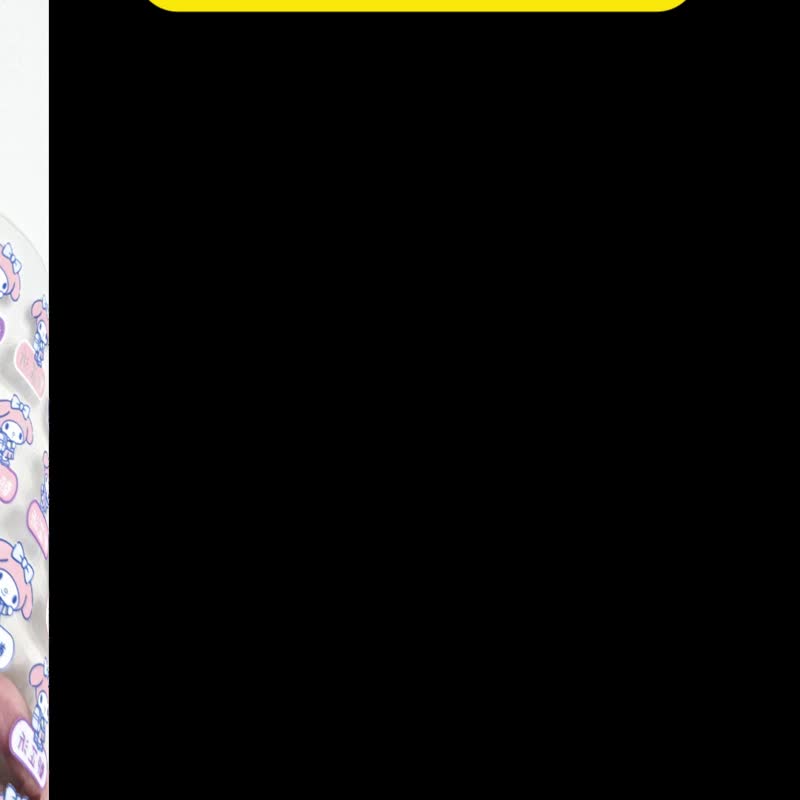 Pink and Blue × Sanrio 狗狗好朋友 水晶姓名貼 - 貼紙 - 其他材質 