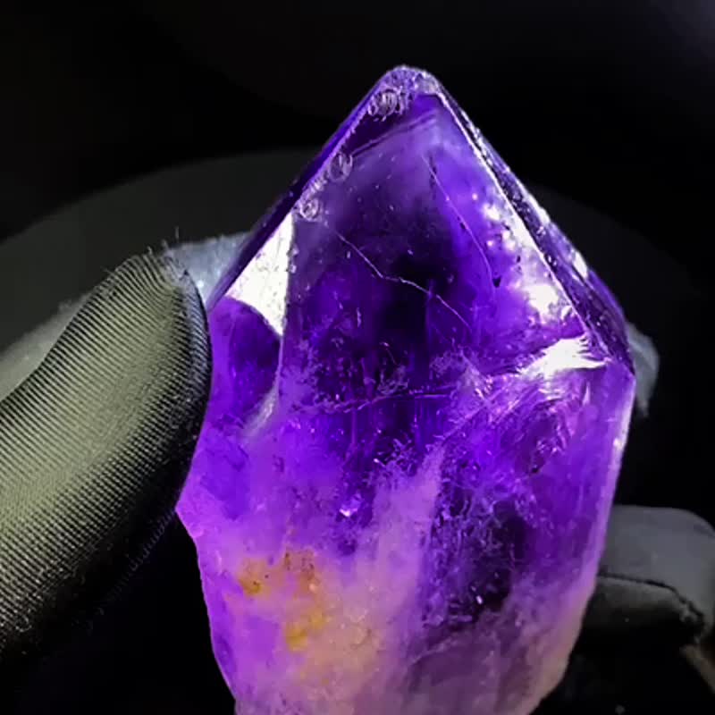 稀有金字塔印記資料庫水晶 骨幹水晶 大師水晶 Eleatial Amethyst - 擺飾/家飾品 - 水晶 紫色