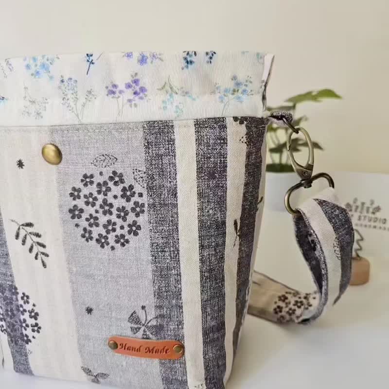 [Handmade] Japanese retro flower bag - กระเป๋าแมสเซนเจอร์ - ผ้าฝ้าย/ผ้าลินิน หลากหลายสี