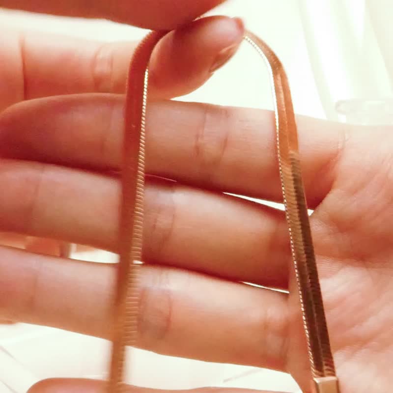 Snake Chain Snake Chain Necklace Bracelet Set Essential Series - สร้อยคอ - ทองแดงทองเหลือง สีทอง
