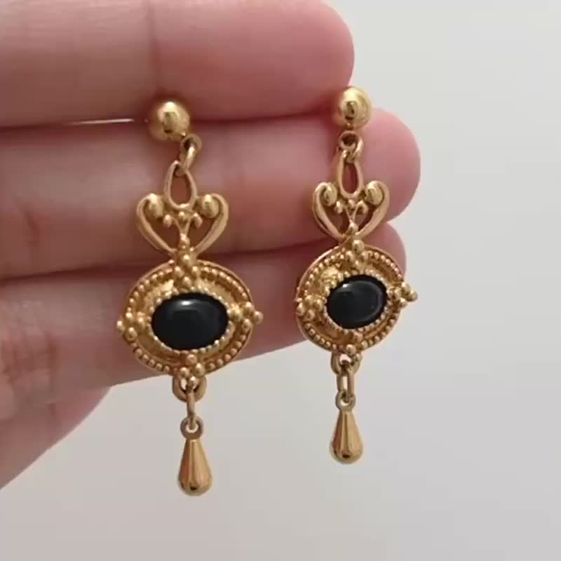 Avon Gorgeous Victorian Style Drop Earrings - Earrings & Clip-ons - Other Metals Black