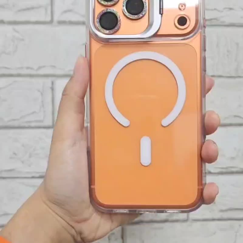 【懶懶怪】黑占盾 磁吸防摔立架手機殼 可愛韓風殼 防摔手機殼 - 手機殼/手機套 - 塑膠 