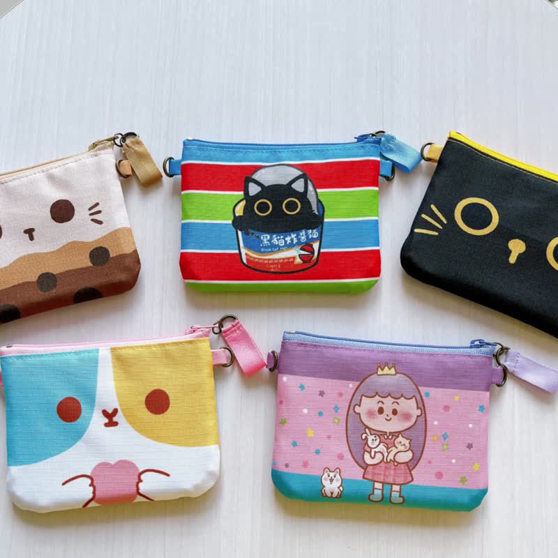 Jane milk cat water-proof ticket card storage coin purse carry-on bag ID bag universal bag - Coin Purses - Waterproof Material 