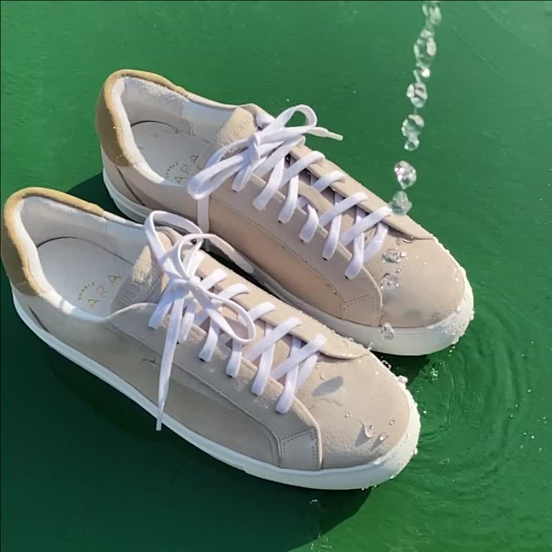 Xiaoyuzhou waterproof small white shoes - smoke and rain ash - รองเท้าลำลองผู้หญิง - วัสดุกันนำ้ สีเขียว