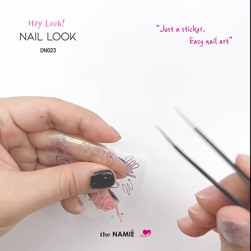 【 DIY 美甲】Hey Look 美甲裝飾藝術貼紙 彩虹曲線 - 指甲油/指甲貼 - 紙 金色