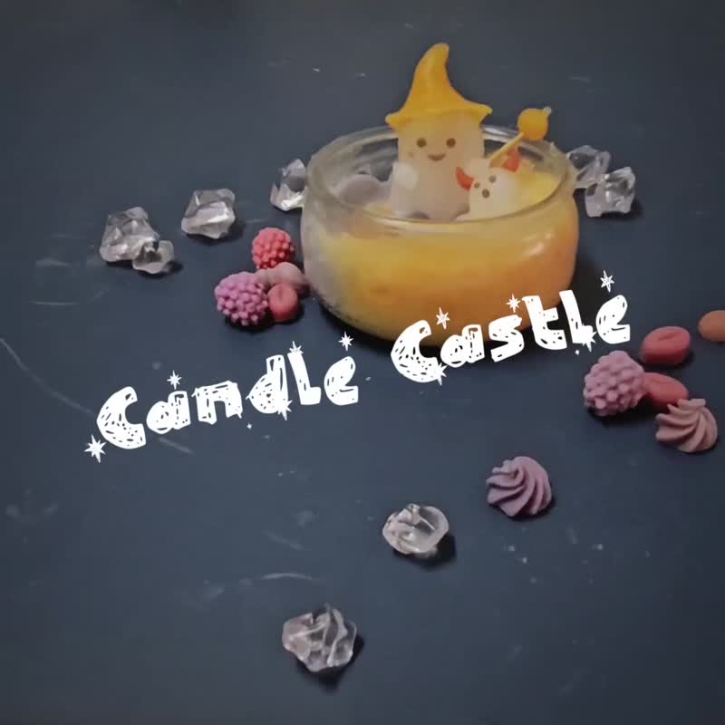 [Witch Ghost Soup] Candle material package non-solidifying candle online teaching video - เทียนหอม/น้ำหอม/สบู่แฮนด์เมด - ขี้ผึ้ง สีส้ม