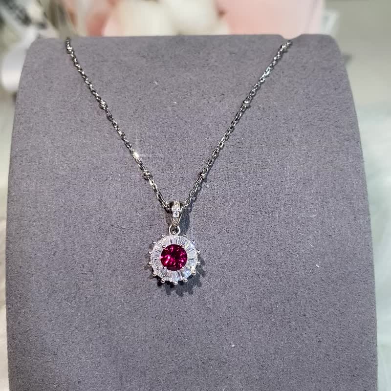Malaya silver necklace - Necklaces - Gemstone Purple