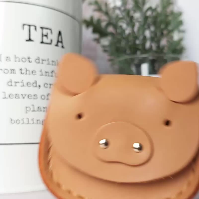 小豬耳機零錢包DIY手作課程_AirPods / Pro - 皮件/皮革 - 真皮 