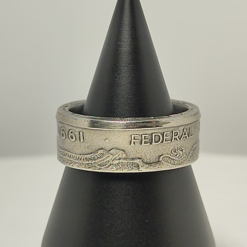 Nigeria Coin Ring 1 Naira 1991-1993, Coin Ring Nigeria, Nigeria Man Ring - 戒指 - 其他金屬 