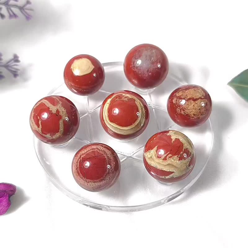 頂級紅碧玉 天眼 玉化 富貴成功 脈輪 球 大衛星七星陣 單品 禮物 - 擺飾/家飾品 - 寶石 紅色