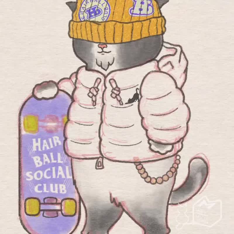 Sport Club Stickers Set — Hairball Social Club Collections - 貼紙 - 防水材質 多色