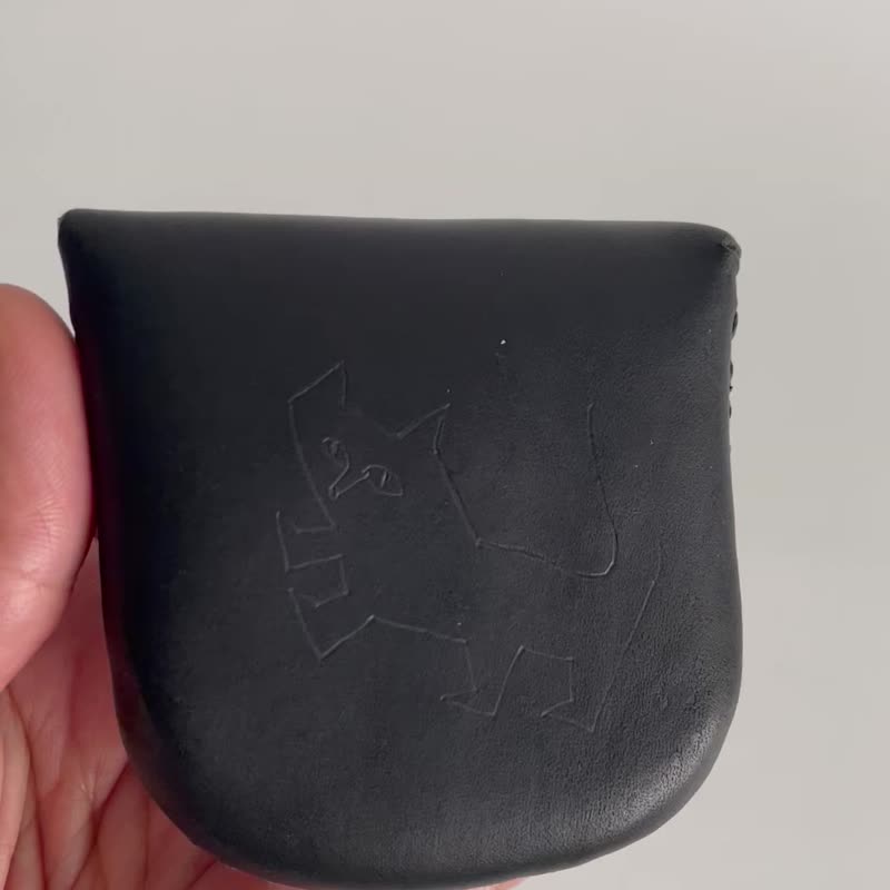 graffiti stone coin purse fox - Wallets - Genuine Leather 