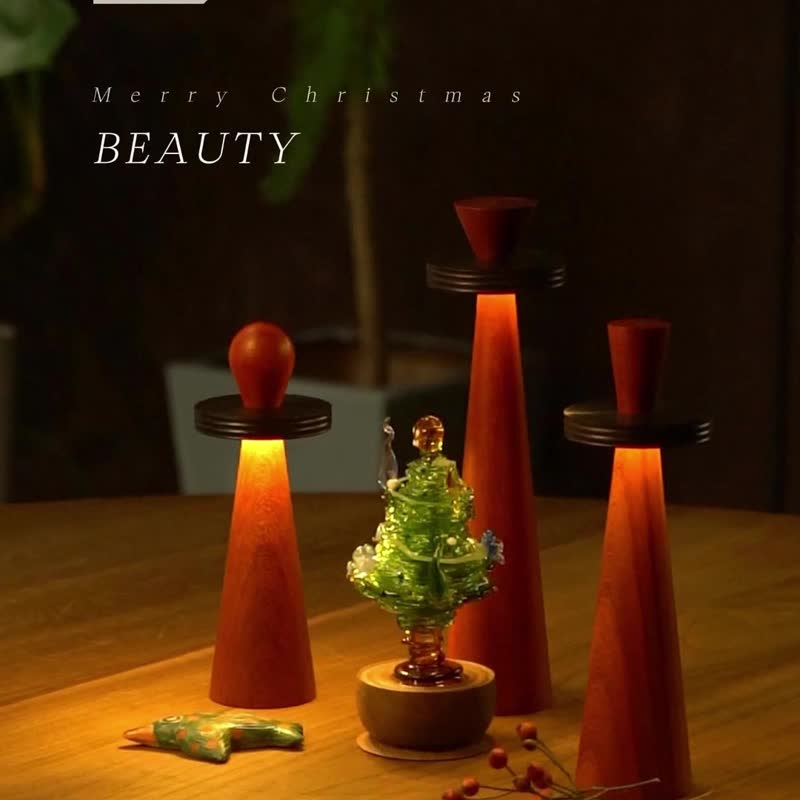 ZUOY 佐佑木燈 檀木無線燈 紅顏系列 - 燈具/燈飾 - 木頭 