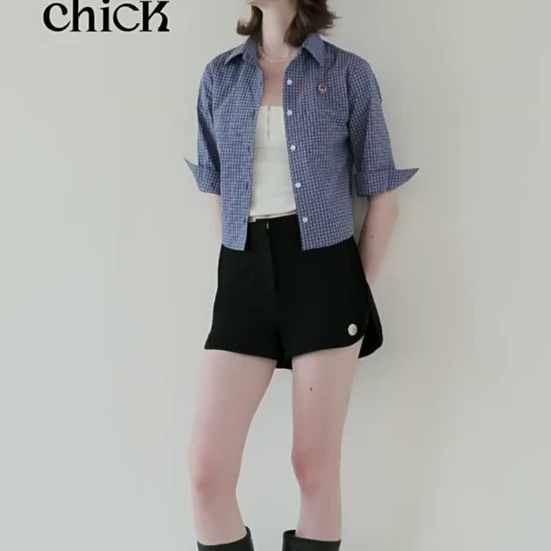 Black fetal suede sports style shorts summer suit shorts - กางเกงขาสั้น - ไฟเบอร์อื่นๆ สีดำ