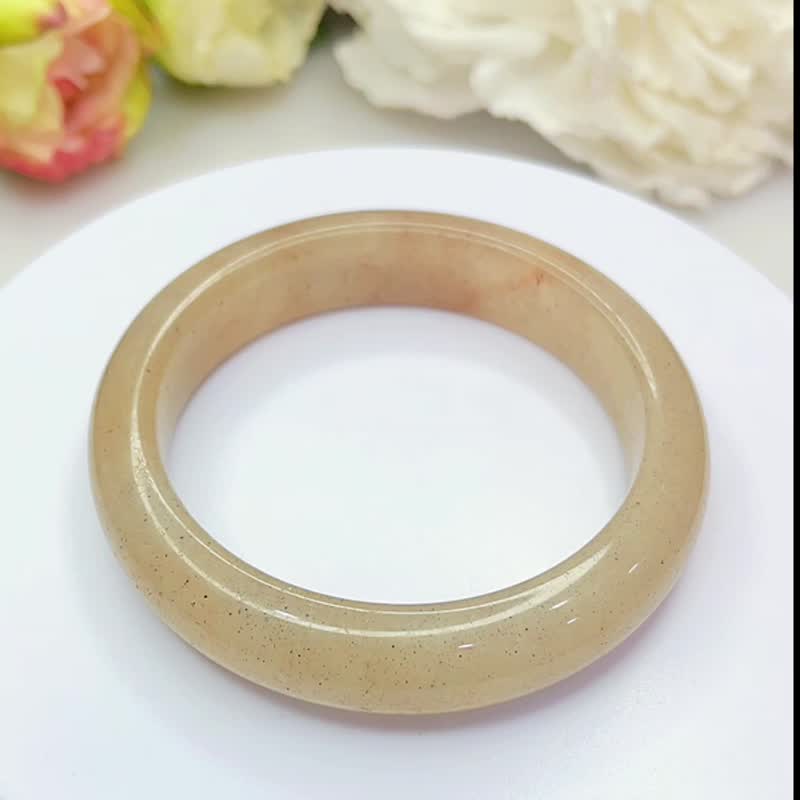 NO.66冰底老礦料草莓醬平安鐲 62MM 圈口 手環佘太翠玉鐲 手環 - 手鍊/手環 - 玉石 多色
