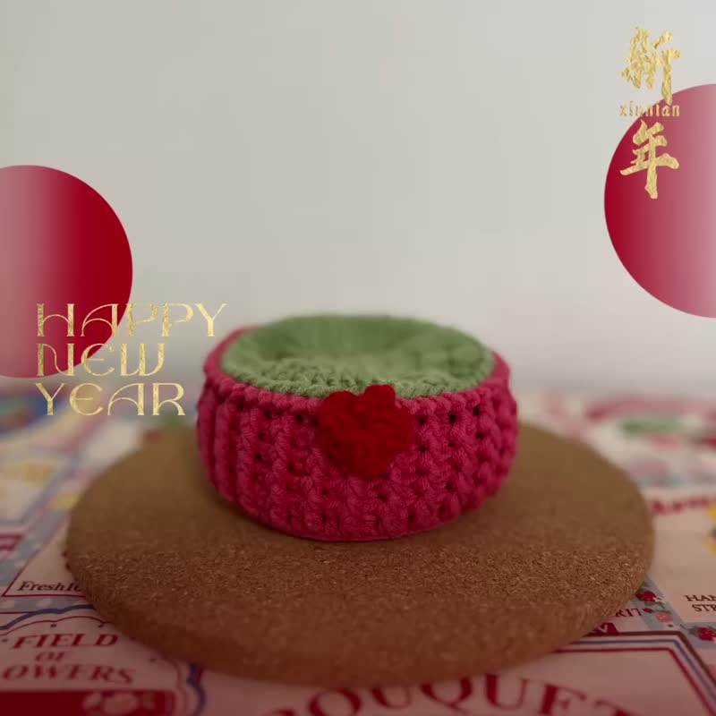 中国の旧正月手作りの小さな鉢植え - 置物 - ウール 多色