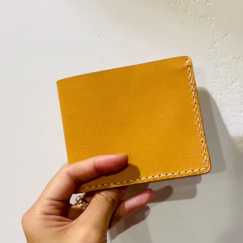 [Six-card clip/wallet/money clip] European vegetable tanned cowhide/customized engraving/multiple colors available - กระเป๋าสตางค์ - หนังแท้ หลากหลายสี