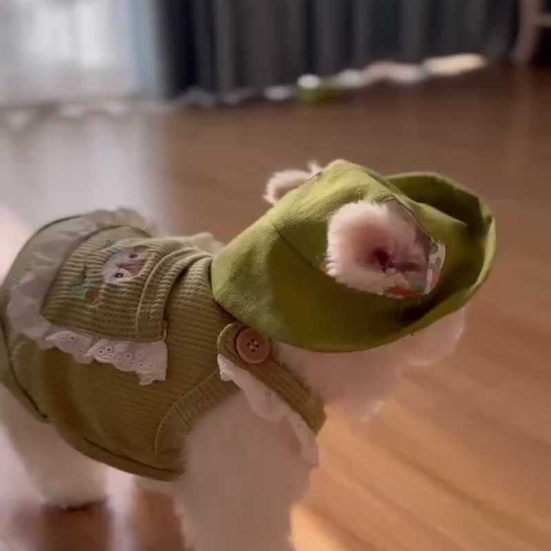 Bucket hat for pets (can be worn on both sides) - 寵物衣服 - 其他材質 