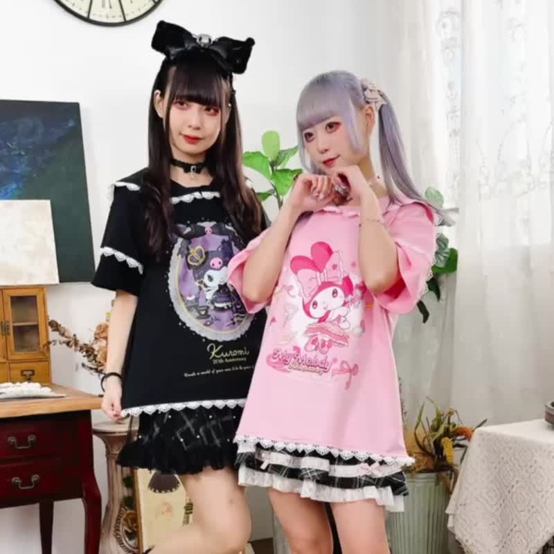 原創三麗鷗SANRIO授權酷洛米20周年紀念荷葉邊短袖水手服JJ5091 - 女 T 恤 - 棉．麻 