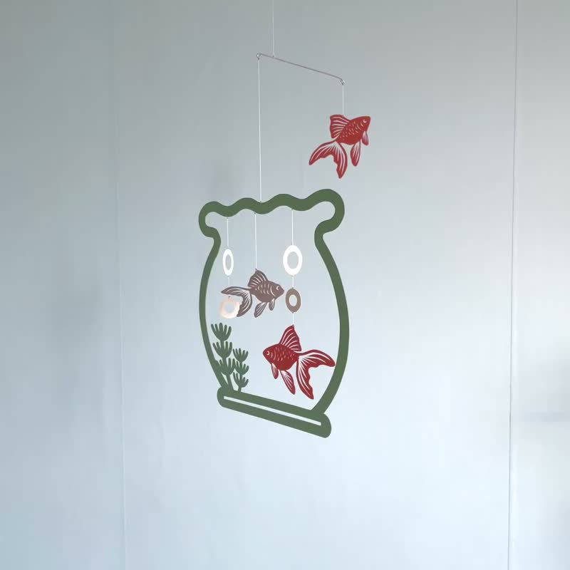 Mobile Goldfish B Part 1 - Wall Décor - Paper Red