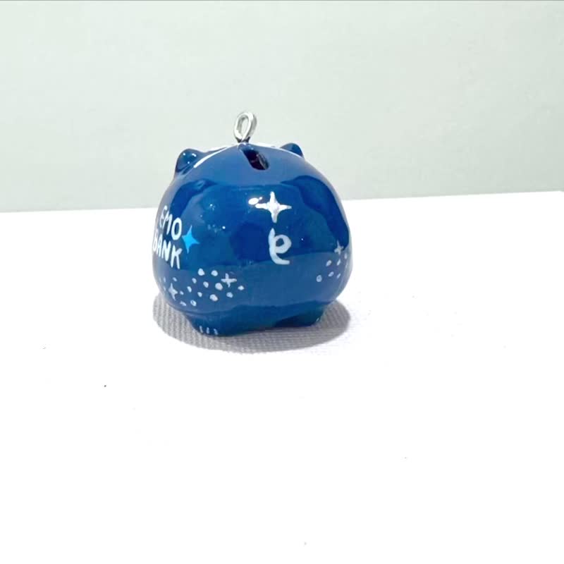 Piggy bank pendant that stores emotions - Charms - Plastic Blue