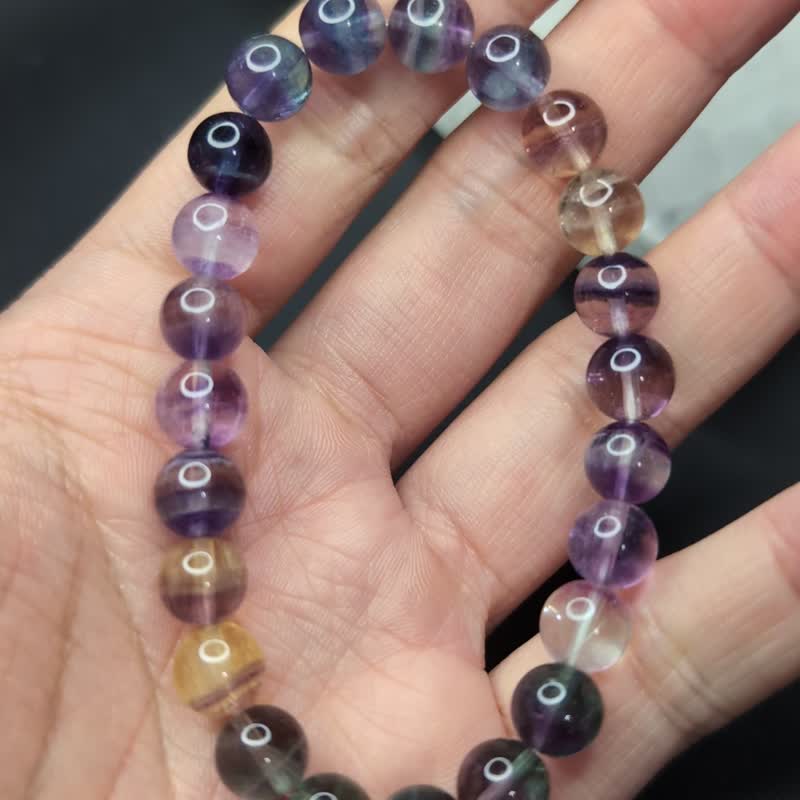 [Customized Products] Rainbow Melaleuca Stone 8-12mm Bracelet Natural Crystal Crystal - Bracelets - Crystal 