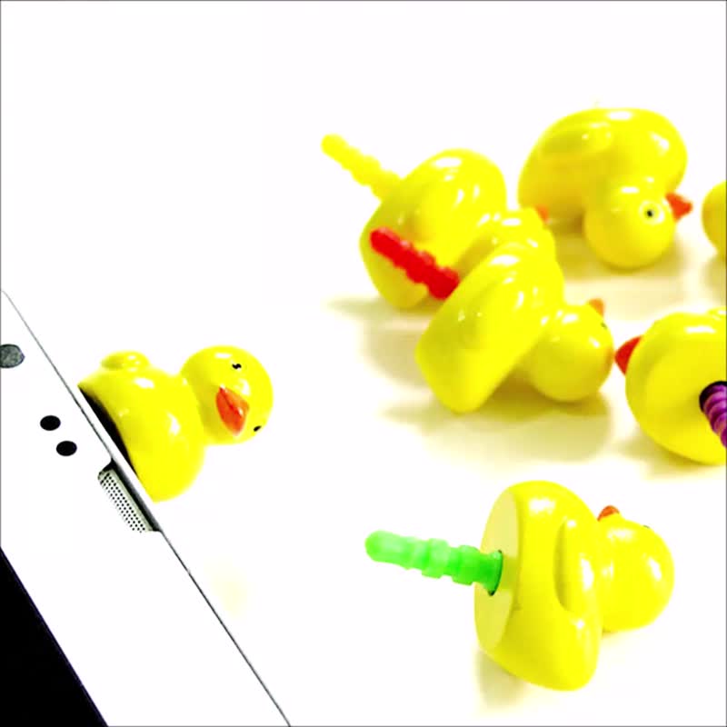 Yellow Duck Anti Dust Plug Laptop Computer Phone Set of 2 Random Color Delivery - Phone Stands & Dust Plugs - Other Materials Yellow