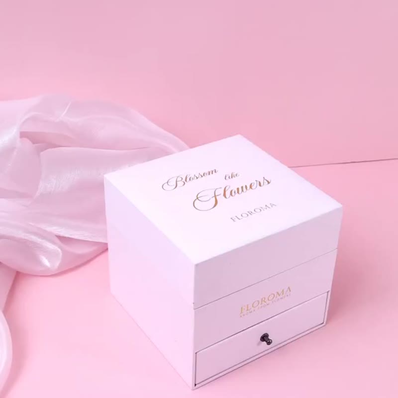 Double drawer luxury flower box + 35ml perfume + 10ml set - Perfumes & Balms - Other Materials 