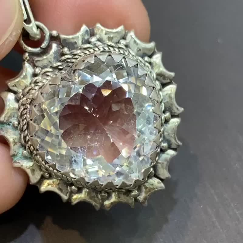 天然 喜馬拉雅 白水晶 墜 尼泊爾 手工製 925純銀 - 項鍊 - 水晶 