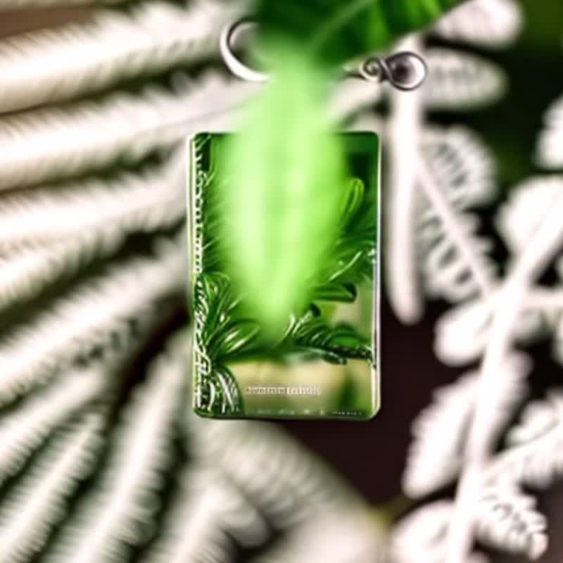 蕨簡真皮卡套2.0/頸繩款-亞洲猴腦鹿角蕨 | 證件套 識別證 票卡夾 - 證件套/識別證套 - 真皮 綠色