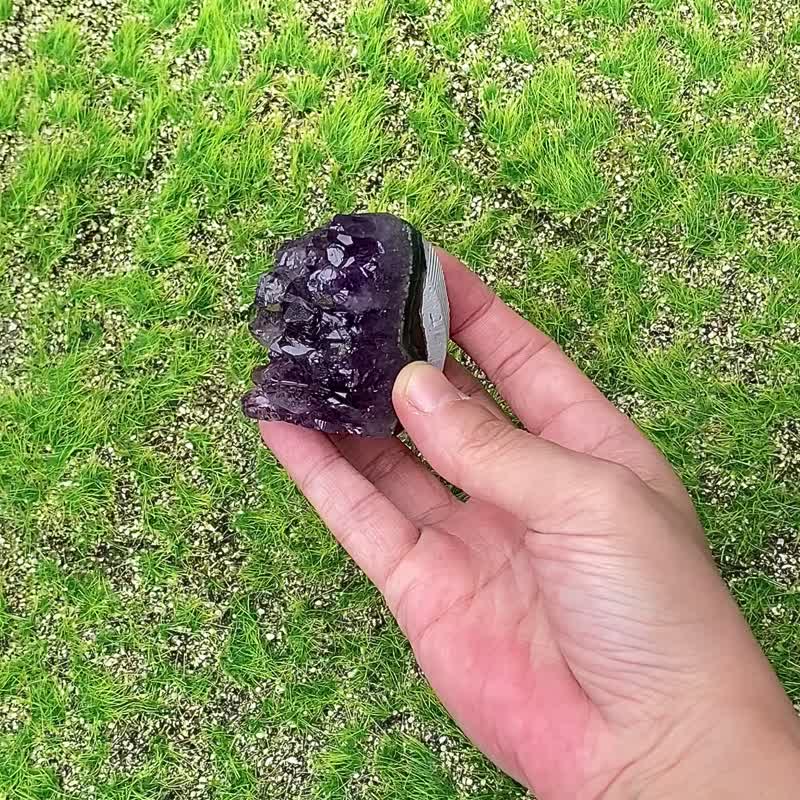 天然紫晶鎮 紫水晶// 招財 療癒// 消磁淨化 辦公室開運 增智慧 - 擺飾/家飾品 - 水晶 紫色