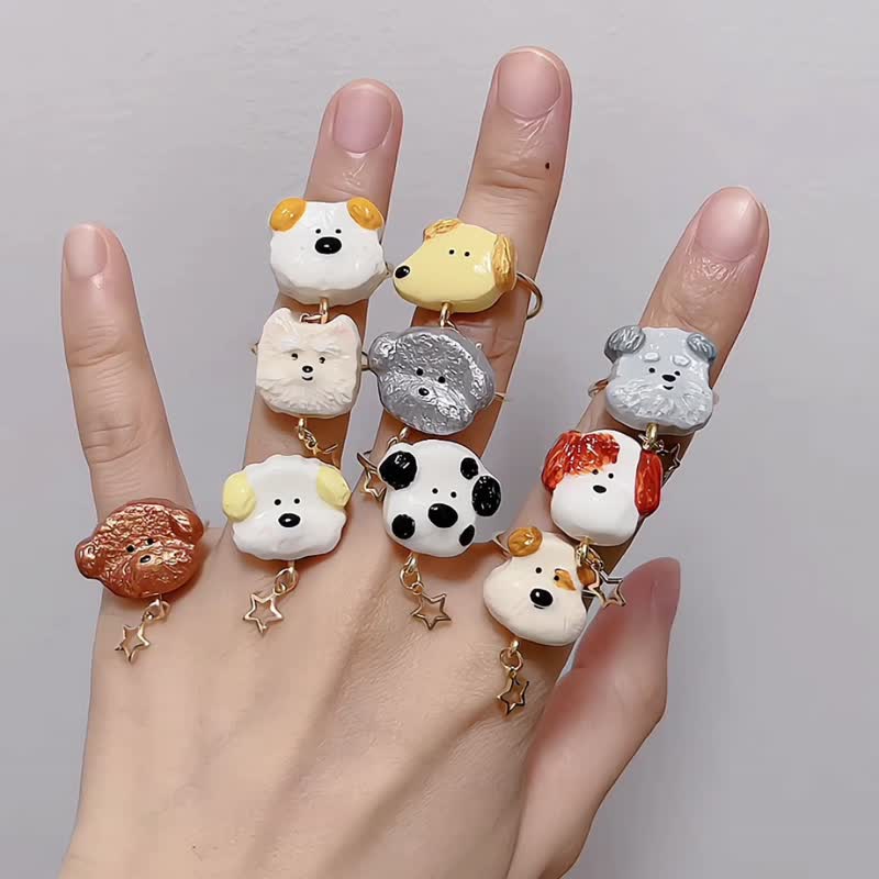 Star Dog Open Ring Collection - General Rings - Clay 