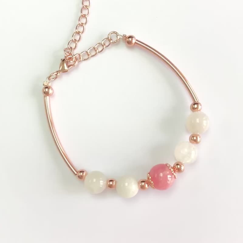 Natural Stone Crystal Bracelet - Bracelets - Crystal Pink