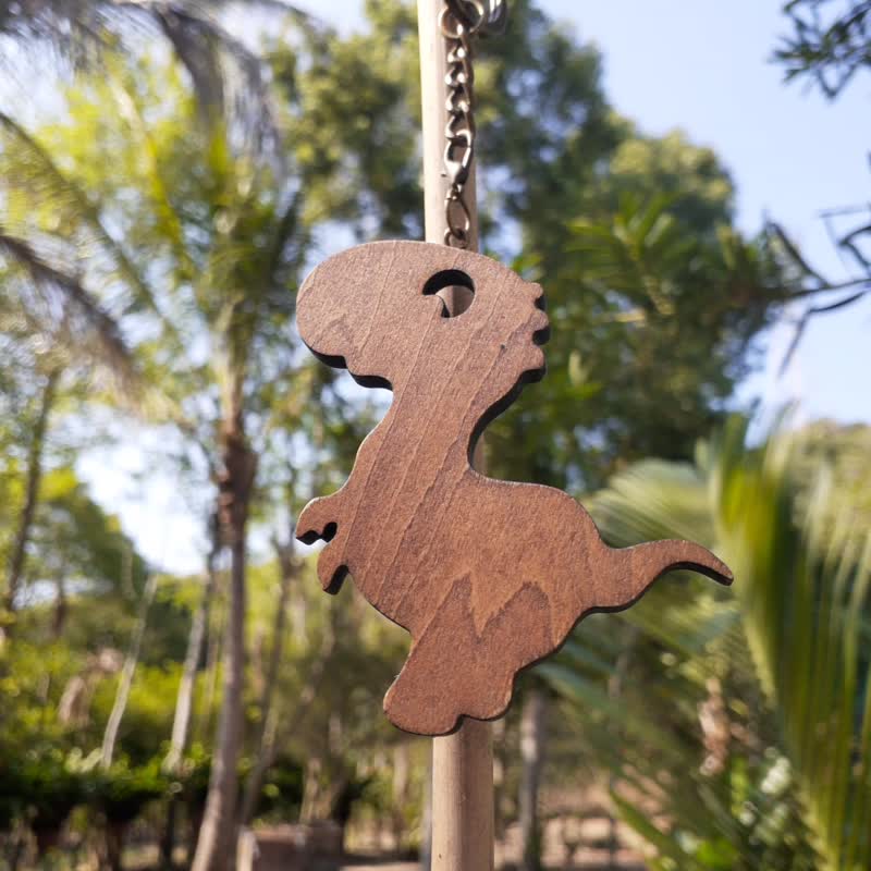 Handmade wooden creative key ring teasing dragon