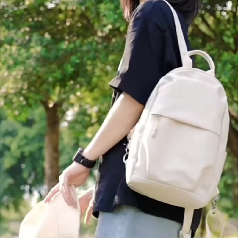 学生书包 后背包 双肩包  旅行包 防泼水 电脑笔电包 礼物客制02 - 背包/後背包/書包 - 尼龍 黑色