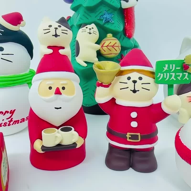 Japanese Decole Concombre – Kitten’s Christmas Party - Items for Display - Resin Multicolor