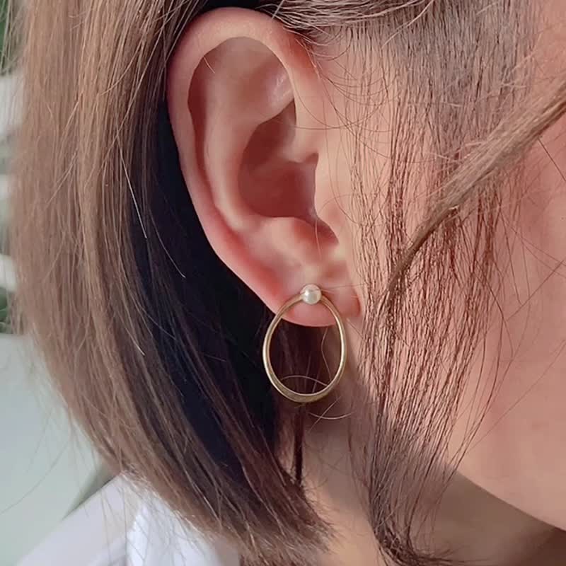 ONCE LITE | Twilight Series - ROUND * Bronze Earrings - Earrings & Clip-ons - Copper & Brass White