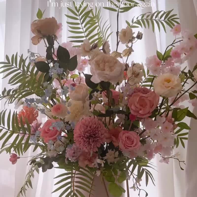 永生花、乾燥花、人造花 氣派開幕花架 寬80cm 高110cm - 乾燥花/永生花 - 植物．花 