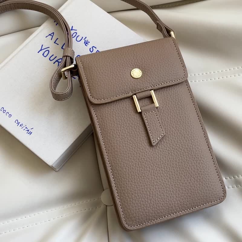 CHENSON 3卡 直式第二代 7吋手機包斜背包 (P25552) - 側背包/斜背包 - 真皮 紫色