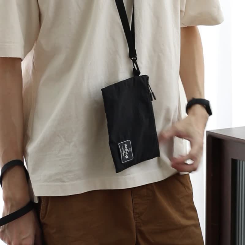 Sobagマウンテンナイロンクロスハンドヘルド携帯電話バッグ男性ユニセックス軽量アンチスプラッシュハンドキャリーチェンジIDカードバッグ女性 - クラッチバッグ - ナイロン 