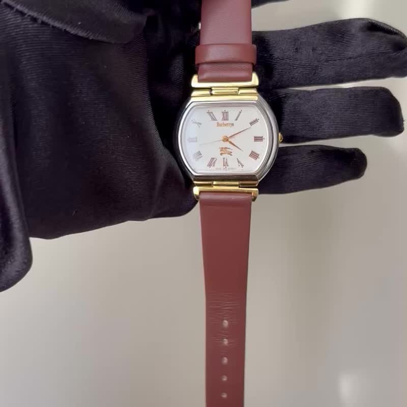 Burberrys 80s-90s中古錶/復古時鐘/時鐘/老錶/vintage watch/ - 男錶/中性錶 - 其他金屬 咖啡色