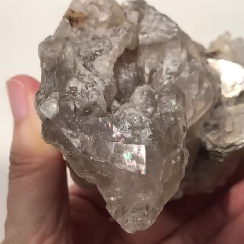 巴西 茶水晶簇城堡 金雲母共生 礦標 天然原石  水晶原礦 水晶 - 擺飾/家飾品 - 水晶 卡其色