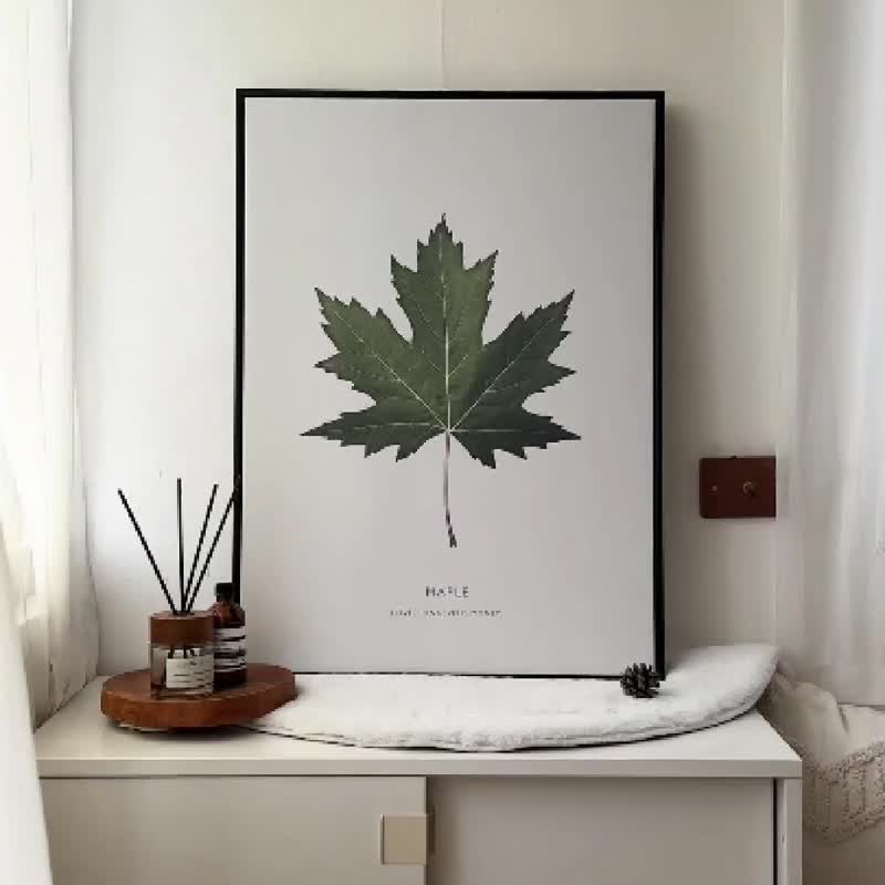 【微瑕特惠】【福利品】秋高氣爽—秋楓-臥房掛畫/複製畫/植物 - 海報/掛畫/掛布 - 棉．麻 綠色
