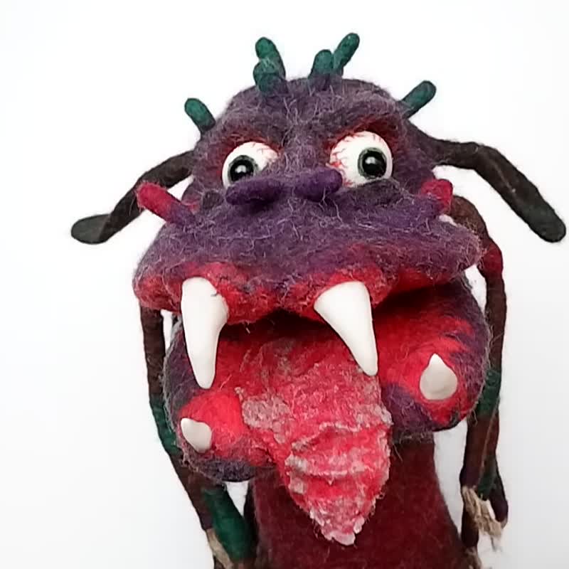Dragon, 龙 monster puppet puppet for puppet theater, glove doll.我将按订单制作 - Kids' Toys - Wool Multicolor