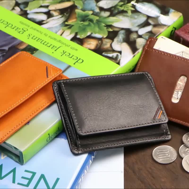 革職人  LEATHER FACTORY【DUALLINE Coin Case】Made in Japan - Coin Purses - Genuine Leather Multicolor