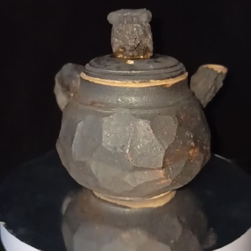 小容量茶壺貓頭鷹造型壺鈕陳炫亨手作壺 - 茶壺/茶杯/茶具 - 陶 多色
