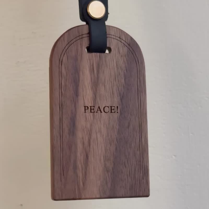 [Customized gift] Customized luggage tag with free engraving like Yanhua - Luggage Tags - Wood Brown