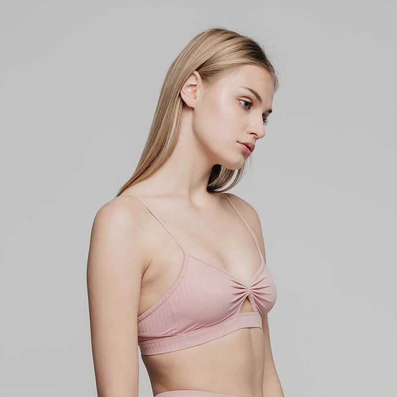 ornoir.co Maya Wireless Bra  | Pale Pink - Women's Underwear - Polyester Pink