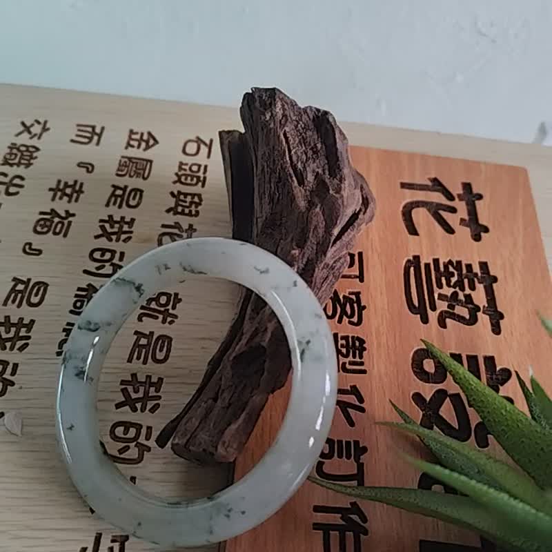 原Miss feng-天然水沫玉飘墨綠玉手鐲手鐲 - 手鍊/手環 - 玉石 